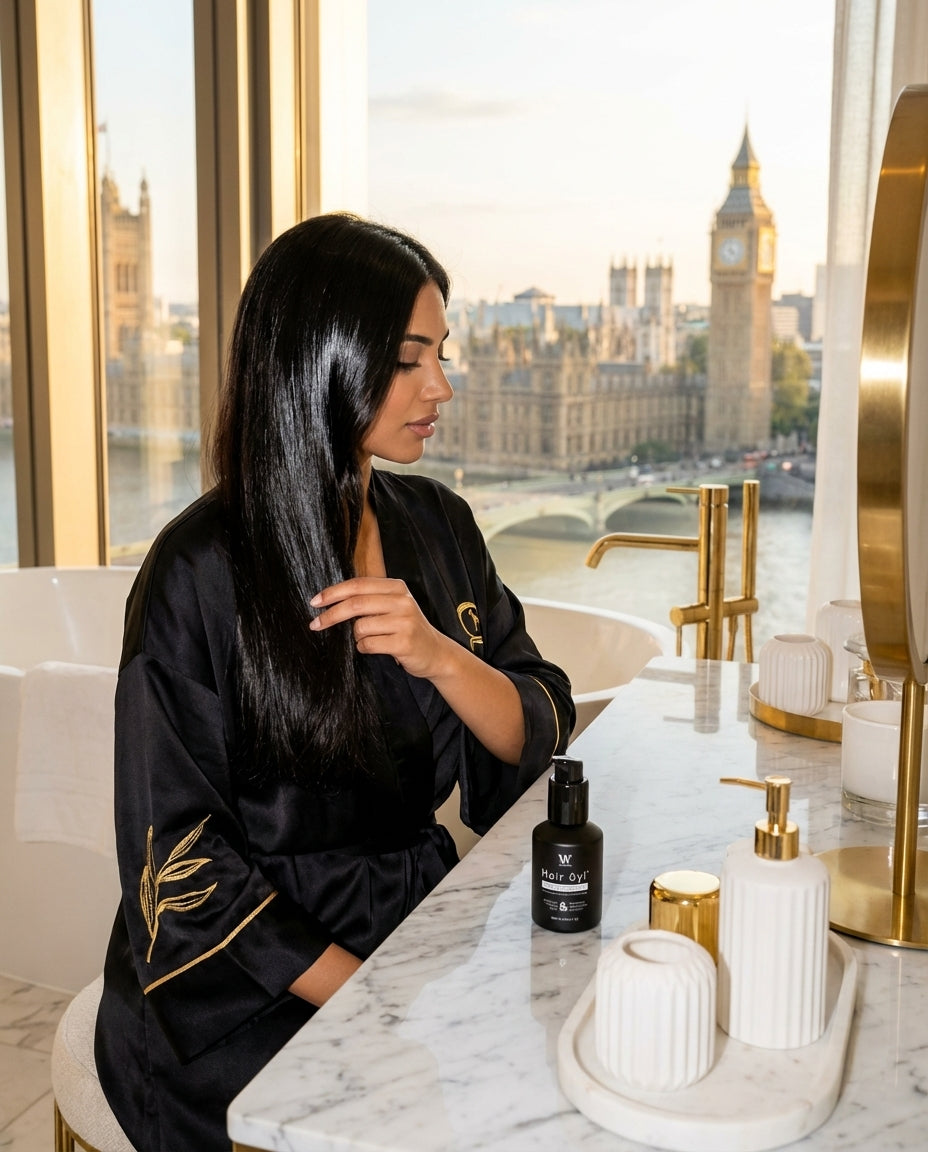 Camellia & Black Castor Hair & Body Oil – Hydration, Shine & Blow-Out Styling