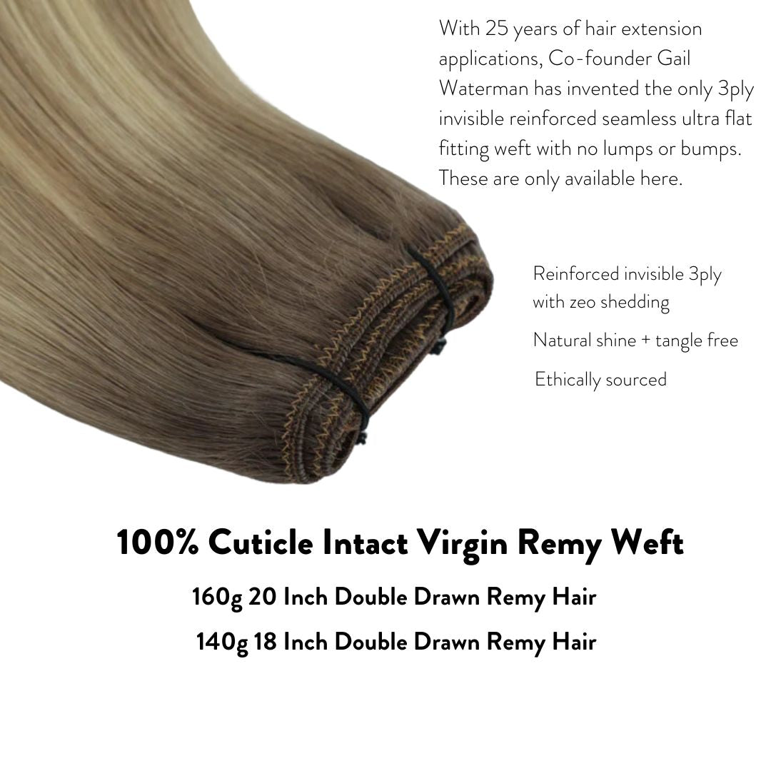 Instahair 高級ヘアウェフト 160g - 20インチ