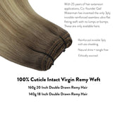 Instahair Luxury Double Drawn Weft 140g - 18 Inch Remy Hair Extensions